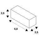 SLV Mini Connector for S-TRACK 3-Phase high-voltage track, isolated, traffic white RAL 9016