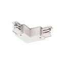 L-Coupler for S-TRACK 3-Phase high-voltage track, Earth inside, traffic white RAL 9016