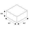 SLV L-Coupler for S-TRACK 3-Phase high-voltage track, Earth outside, traffic white RAL 9016