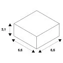 SLV Luminaire adapter mechanical, for S-TRACK 3-Phase high-voltage track, traffic white RAL 9016