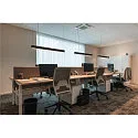 LED Pendant luminaire GLENOS, 100cm, UGR, 52W 3000K, black matt