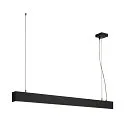 LED Pendant luminaire GLENOS, 100cm, UGR, 52W 4000K, black matt