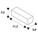 Feed-In for 3-Phase High voltage Track Earth right, Feed-In 2, black