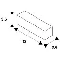 Eutrac Middle feed-in for 3-Phase high-voltage track, white