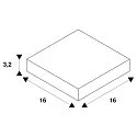 EUTRAC Corner connection for 3-Phase high-voltage recessed track, protective conductor inside, white