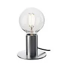 SLV Table lamp FITU TL, E27 max. 10W, with switch, brushed aluminum