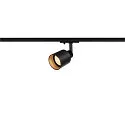 PURI TRACK SPOT for 1-Phase high-voltage track, GU10 QPAR51, Glas / alu, black