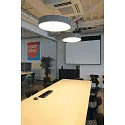 Premium LED Surface luminaire MEDO 60 CW, DALI dimmable, Corona effect, 40W 3000/4000K 105°, black