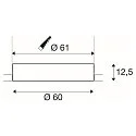 SLV LED Ceiling recessed luminaire MEDO 60 EL, frameless version, Ø 60.6cm, 36W 3000/4000K 105°, white