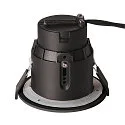 SLV Outdoor Ceiling recessed luminaire VARU QPAR51 DL, GU10, Mounting Ø 7.5cm, IP20/65, black