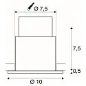 SLV Outdoor Ceiling recessed luminaire VARU QPAR51 DL, GU10, Mounting Ø 7.5cm, IP20/65, black
