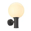 Outdoor Wall luminaire GLOO PURE WL, E27, IP44 IK04, shade Ø 20cm, anthracite