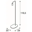 Floor lamp FITU FL, E27, with switch, white