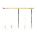 SLV FITU Canopy for FITU PD Pendant luminaires, FÜNFFACH, LANG, max. 16A, soft gold