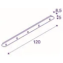 SLV FITU Canopy for FITU PD Pendant luminaires, FÜNFFACH, LANG, max. 16A, soft gold