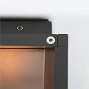 SLV Outdoor Wall luminaire QUADRULO SENSOR WL, E27, anthracite, with IR sensor