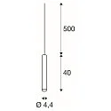 Pendant luminaire FITU PD, 500cm pendulum, E27 max. 60W, black