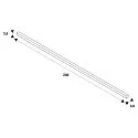 S-TRACK 3-Phase High voltage track 200cm, DALI controllable, black