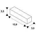 SLV DALI controllable Feed-In for S-TRACK, Earth left, black