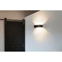 LED Wall luminaire LOGS IN L, 17W, 3000K, 1100lm, TRIAC dimmable, black/gold