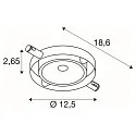 SLV LED Wire luminaire DURNO for TENSEO low-voltage wire system, 9W, 2700K, 360lm, chrome