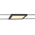 LED Wire luminaire PLYTTA rectangular for TENSEO low-voltage wire system, 9W, 2700K, 580lm, black