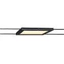LED Wire luminaire PLYTTA rectangular for TENSEO low-voltage wire system, 9W, 2700K, 580lm, black