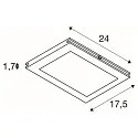 LED Wire luminaire PLYTTA rectangular for TENSEO low-voltage wire system, 9W, 2700K, 580lm, black
