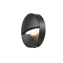 SLV Outdoor luminaire DOWNUNDER OUT ROUND WL LED Wall recessed luminaire, 4,5W, 3000/4000K, 140lm, IP65, anthracite