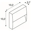SLV Outdoor luminaire DOWNUNDER OUT SQUARE WL LED Wall recessed luminaire, 4,5W, 3000/4000K, 150lm, IP65, anthracite