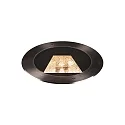 SLV LED Floor recessed luminaire DASAR® 270 LED Outdoor luminaire, round, asymmetrical light beam, 30W, IP65/IP67, black