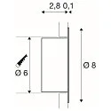SLV LED Wall recessed luminaire WORO LED, 1,1W, 3000K, 50lm, white