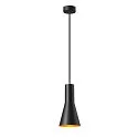 Pendant luminaire PHELIA 130, E27, black/gold