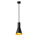 Pendant luminaire PHELIA Cone, black, E27
