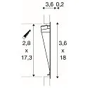 SLV LED Wall recessed luminaire NOTAPO, 3000K, 6lm, white, 18cm