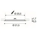 SLV LED Ceiling recessed luminaire SENSER 24 LED, round, 1200lm, IP20, white, 3000K