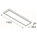 SLV LED Ceiling luminaire PANEL DALI LED, 1200x300mm, 45W, 90°, 3000K, 3100lm, white