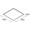 LED Ceiling recessed luminaire LED PANEL 600x600, 120°, 4000lm, UGR<19, white, 3000K