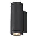LED Outdoor Wall luminaire ENOLA ROUND UP/DOWN CCT, IP65 IK06, S-size, 7W 3000/4000K 285/320lm 30°, CRi>90, anthracite