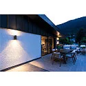 SLV LED Outdoor Wall luminaire ENOLA ROUND UP/DOWN CCT, IP65 IK06, M-size, 19W 3000/4000K 740/840lm 38°, CRi>90, anthracite
