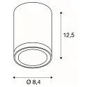 Premium-LED Outdoor Ceiling luminaire ENOLA ROUND CCT, IP65 IK02, S-size, 9W 3000 / 4000K 510 / 580lm 38, CRi>90, anthracite