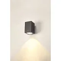SLV Premium-LED Outdoor Wall luminaire ENOLA SQUARE SINGLE CCT, IP65 IK02, L-size, 35W 3000 / 4000K 3100 / 3400lm 30°, CRi>90