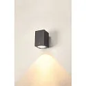 SLV Premium-LED Outdoor Wall luminaire ENOLA SQUARE SINGLE CCT, IP65 IK02, L-size, 35W 3000 / 4000K 3100 / 3400lm 30°, CRi>90