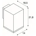 SLV Premium-LED Outdoor Wall luminaire ENOLA SQUARE SINGLE CCT, IP65 IK02, L-size, 35W 3000 / 4000K 3100 / 3400lm 30°, CRi>90