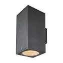 SLV Premium-LED Outdoor Wall luminaire ENOLA SQUARE UP/DOWN CCT, IP65 IK02, L-size, 53W 3000 / 4000K 5400 / 6000lm 30°, CRi>90