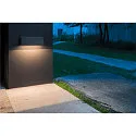 SLV LED Wall luminaire PEMA® Outdoor,16W, 1260/1400lm, CCT switch 3000/4000K, black