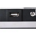 LED Wall luminaire SOMNILA SPOT Indoor, 13W, 3000K, Spot 65lm,  incl. USB port, Spot left, black, back light 370lm