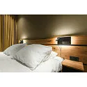 LED Wall luminaire SOMNILA SPOT Indoor, 13W, 3000K, Spot 65lm,  incl. USB port, Spot left, black, back light 370lm