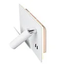 SLV LED Wall luminaire SOMNILA SPOT Indoor, 13W, 3000K, Spot 65lm,  incl. USB port, Spot left, white, back light 646lm