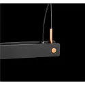 SLV LED Pendant luminaire NOYA PD PHASE, CCT switch, 2700/3000K, 1861/2025lm, IP20, black